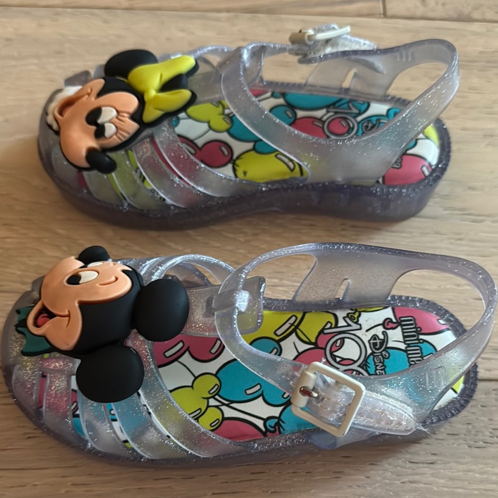 Mini Melissa Toddler Jelly Sandals with Mickey and Minnie - Picture 3 of 5